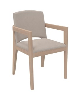 Fauteuil rembourrée 4 pieds Soline